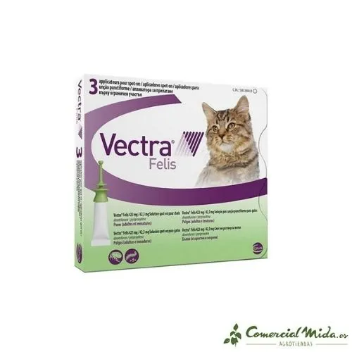 CEVA VECTRA FELIS Pipettes Antiparasitaires pour Chats (3 Pipettes)