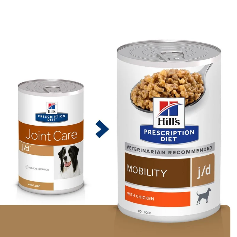Hill's Prescription Diet j/d Mobility en boîtes au poulet – pâtée chien