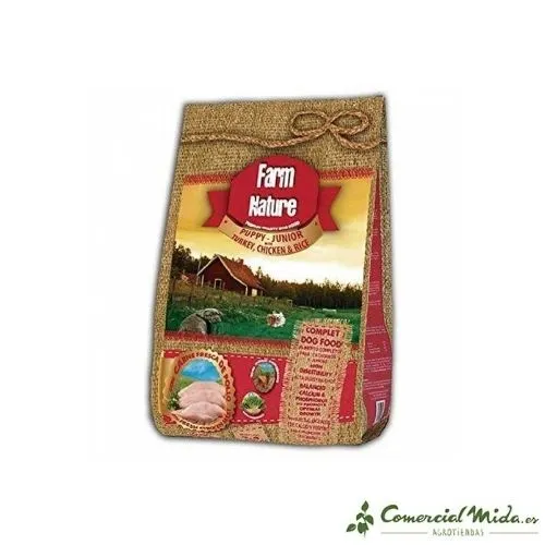 Je pense FERME NATURE de Dinde, Poulet et Riz pour Chiots