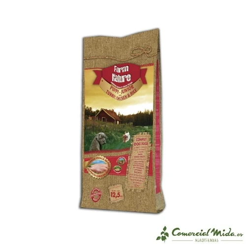 Je pense FERME NATURE de Dinde, Poulet et Riz pour Chiots