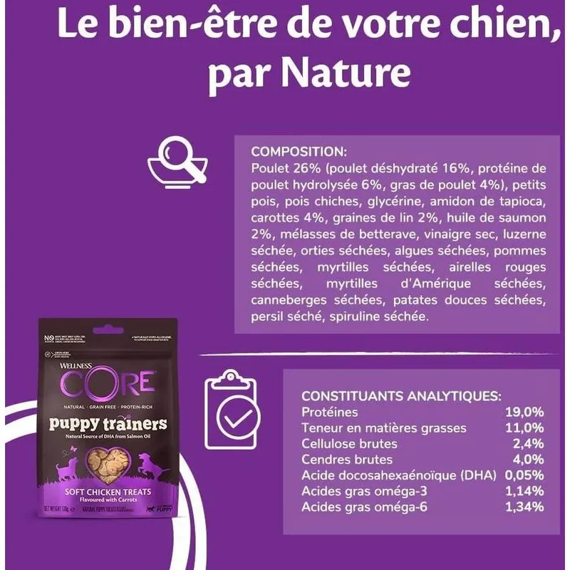 Puppy Trainers – Poulet & Carottes (170 g)