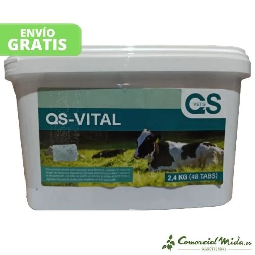 QS-VITAL Comprimés Effervescents Réhydratants pour Veaux 48 unités