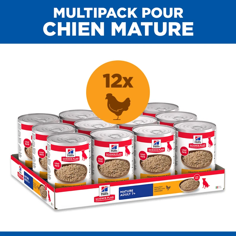 Hill's Science Plan All Breed Mature Adult 7+ au poulet - patée chien