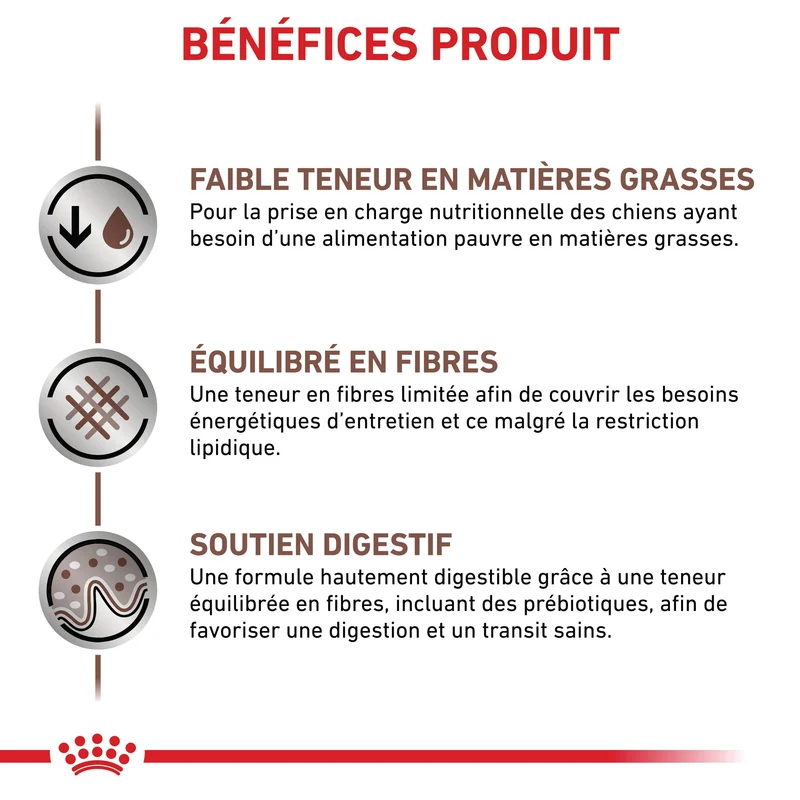 Royal Canin Veterinary Gastrointestinal Low Fat en mousse - pâtée chien
