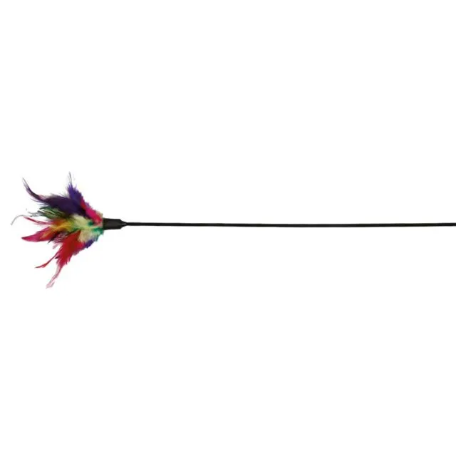 TRIXIE Canne à pêche plume en plastique 50 cm Multicolore