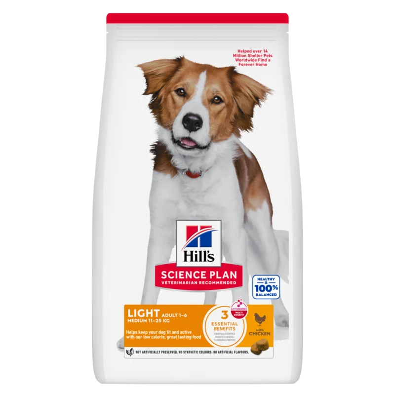 Hill's Science Plan Light Medium Adult au poulet - croquettes chien
