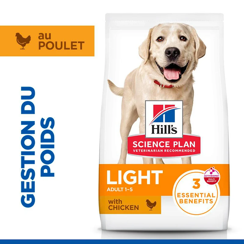 Hill's Science Plan Light Large Adult au poulet - croquettes chien