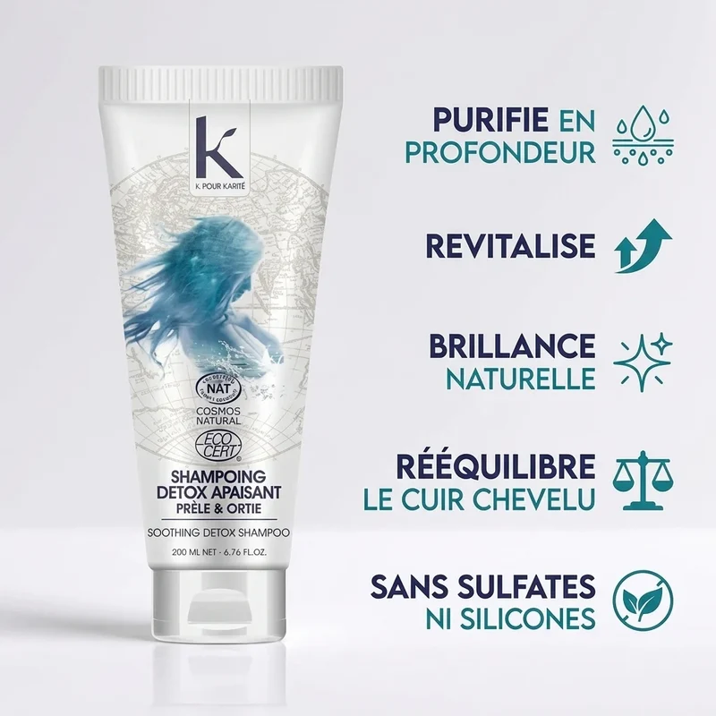 Shampoing Détox Bio - 200 G - K pour Karité