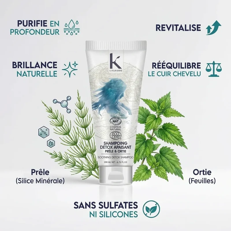 Shampoing Détox Bio - 200 G - K pour Karité