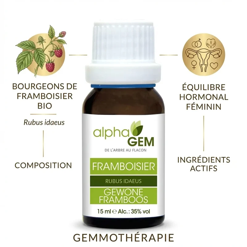 Macérat de bourgeon de Framboisier Bio - 15 ml - Alphagem