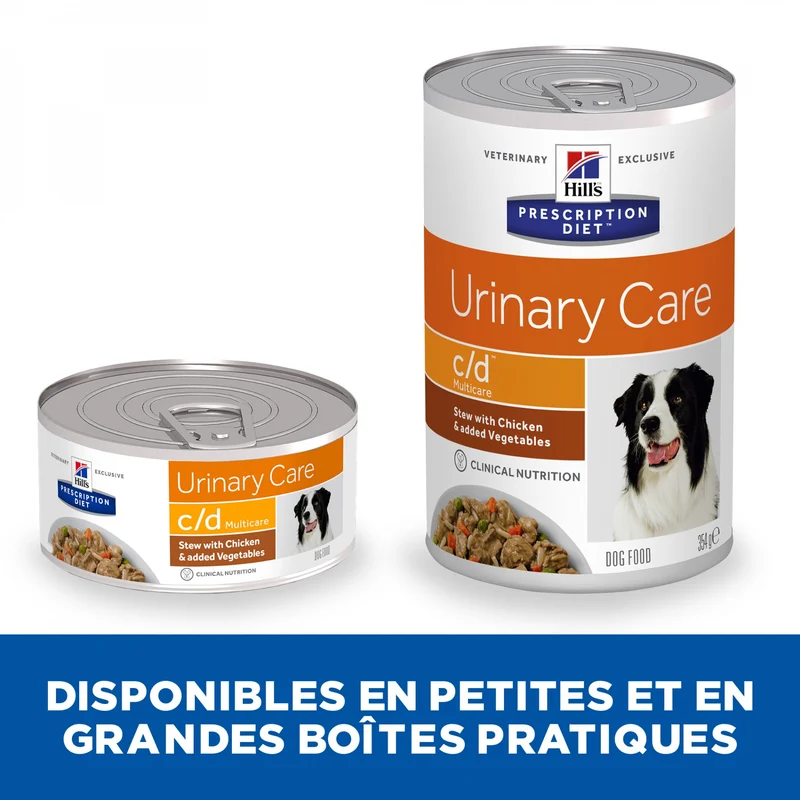 Hill's Prescription Diet c/d Urinary Multicare en mijotés au poulet - pâtée chien