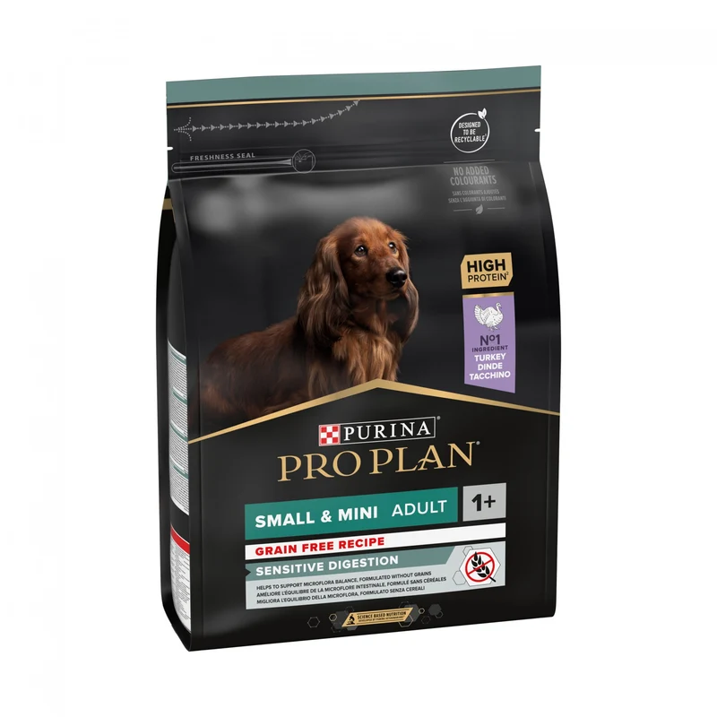 Pro Plan Sensitive Digestion No Grain Small & Mini Adult à la dinde - croquettes chien