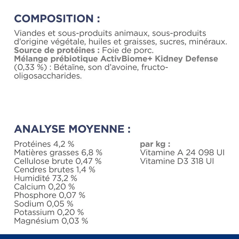 HILL'S Prescription Diet k/d Kidney Care en terrine au poulet - Pâtée pour chien