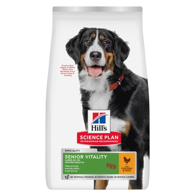 Hill's Science Plan Senior Vitality Large Mature Adult 6+ au poulet - croquettes chien