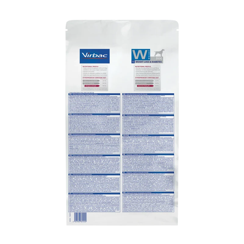 Virbac Veterinary HPM Diététique Weight Loss & Diabetes - croquettes chien