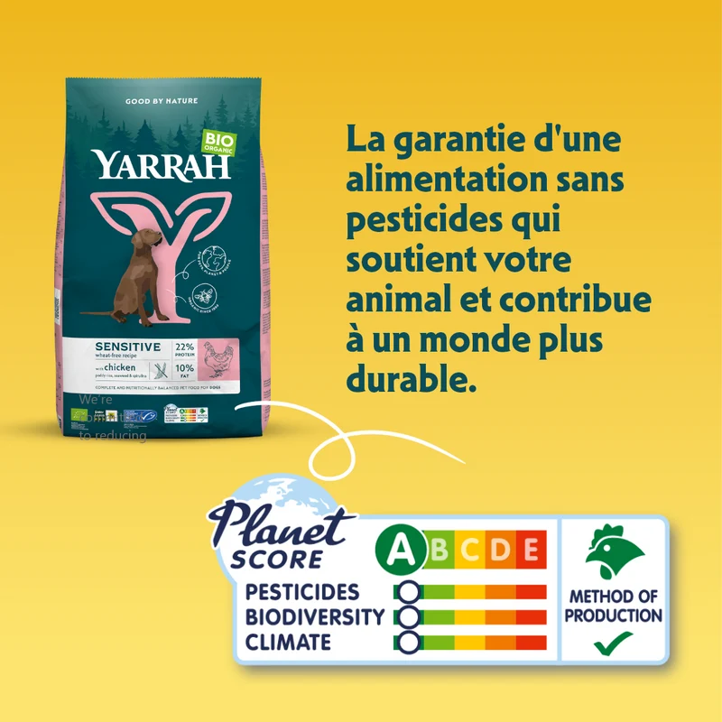 Yarrah croquettes bio pour chien sensible