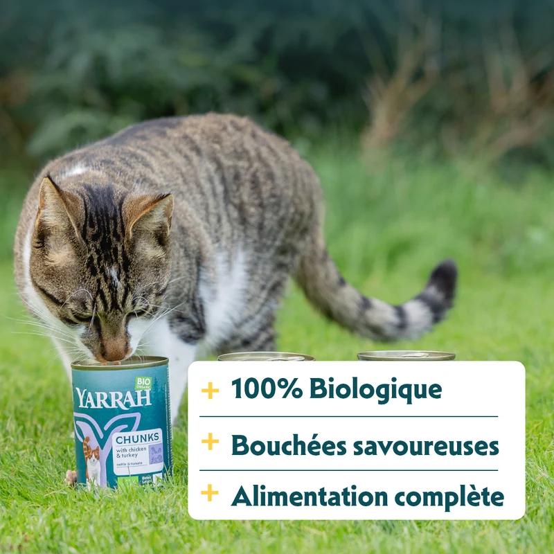 Yarrah bouchées bio - pâtée chat