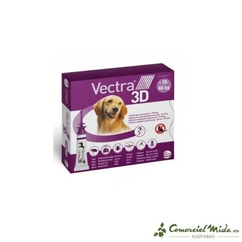 Pipettes antiparasitaires CEVA VECTRA 3D pour chiens