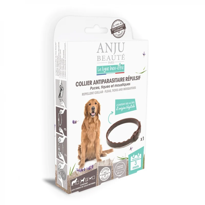 Collier antiparasitaire répulsif chien