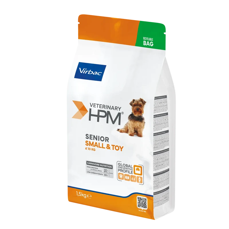 Veterinary HPM Senior Neutered Dog Small & Toy - croquettes chien