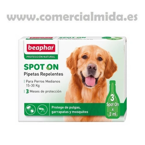 Beaphar Pipettes répulsives naturelles pour chiens de taille moyenne