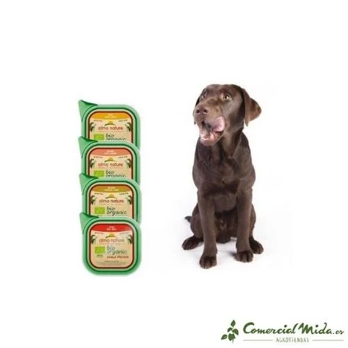 ALMO NATURE BIO ORGANIC Nourriture humide monoprotéinée pour chiens 150gr (différentes saveurs)