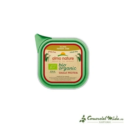ALMO NATURE BIO ORGANIC Nourriture humide monoprotéinée pour chiens 150gr (différentes saveurs)