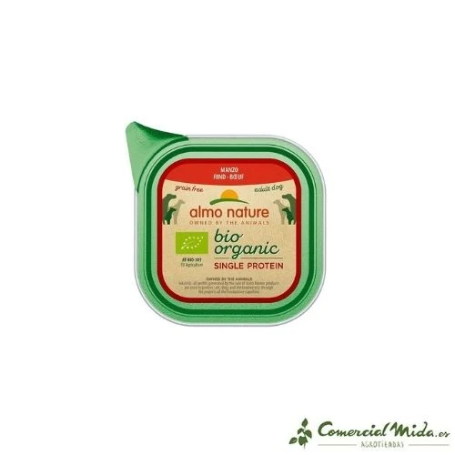 ALMO NATURE BIO ORGANIC Nourriture humide monoprotéinée pour chiens 150gr (différentes saveurs)