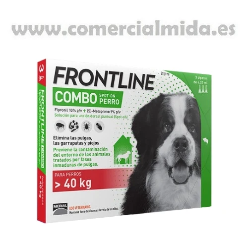 FRONTLINE COMBO, Pipettes Antiparasitaires Pour Chiens Géants (>40 kg)