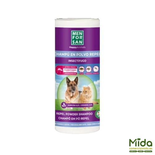 MENFORSAN Shampoing en Poudre pour Chiens, Chats et Rongeurs 250gr