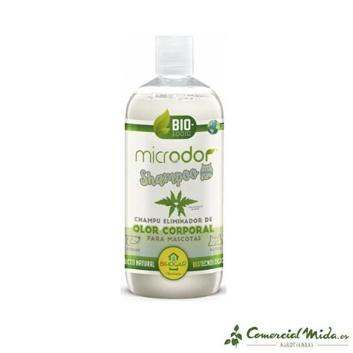 MICRODOR SHAMPOING 500 ml Éliminateur d'odeurs corporelles pour animaux de compagnie