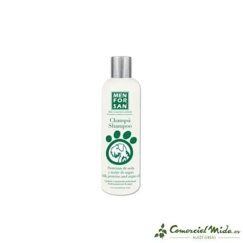 Shampoing MENFORSAN aux Protéines de Soie et à l'Huile d'Argan pour chiens