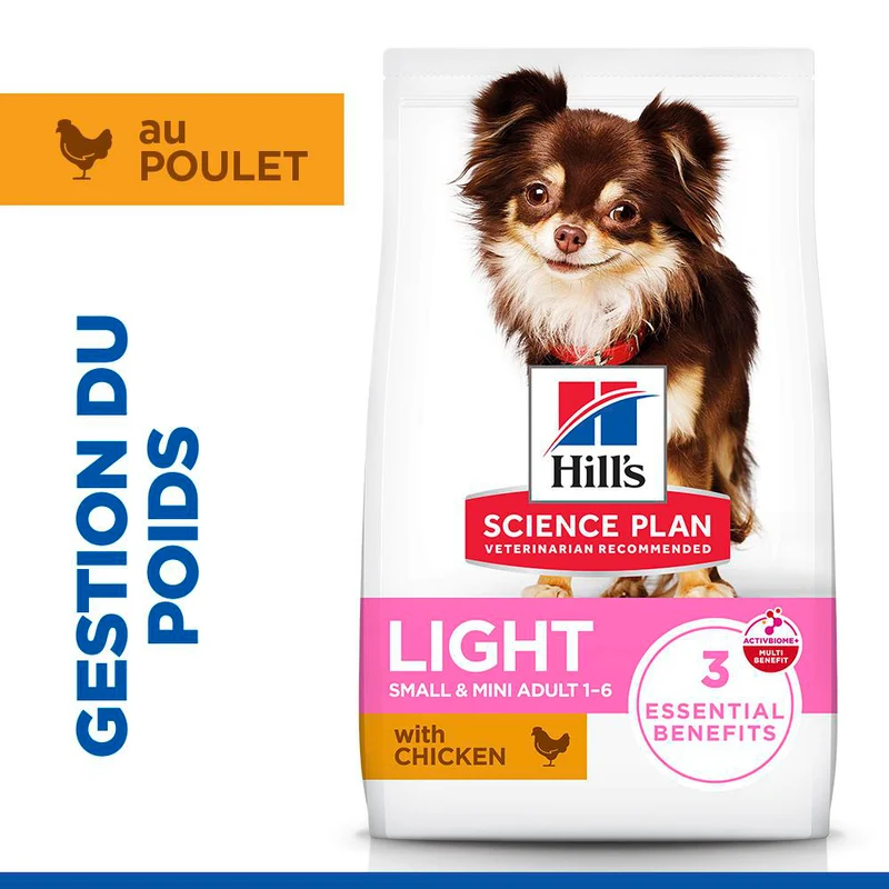 Hill's Science Plan Light Small & Mini Adult au poulet - croquettes chien