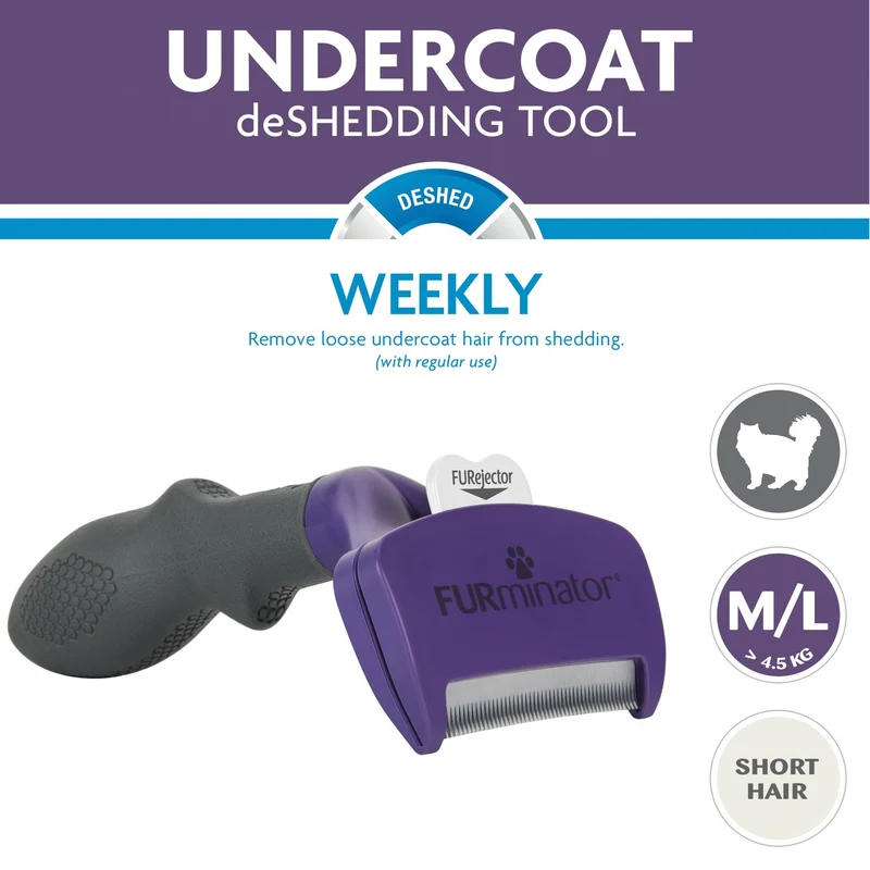 Brosse Furminator poils courts chien