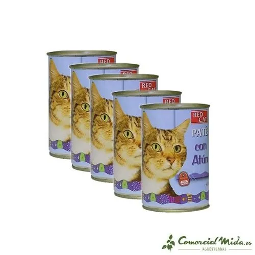 Boîte de 400g de pâté RED CAT riche en thon pour chat