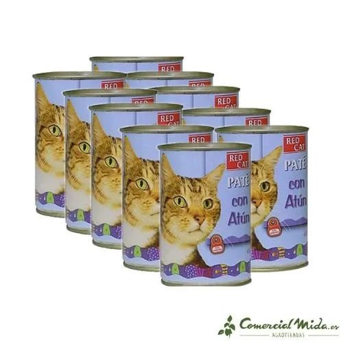 Boîte de 400g de pâté RED CAT riche en thon pour chat
