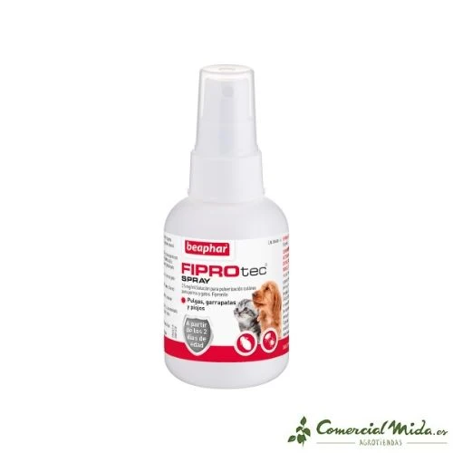 FIPROTEC SPRAY Chiens Chats Anti Puces Tiques et Poux 100 ml