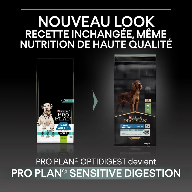 Pro Plan Sensitive Digestion Large Athletic Adult à l'agneau - croquettes chien