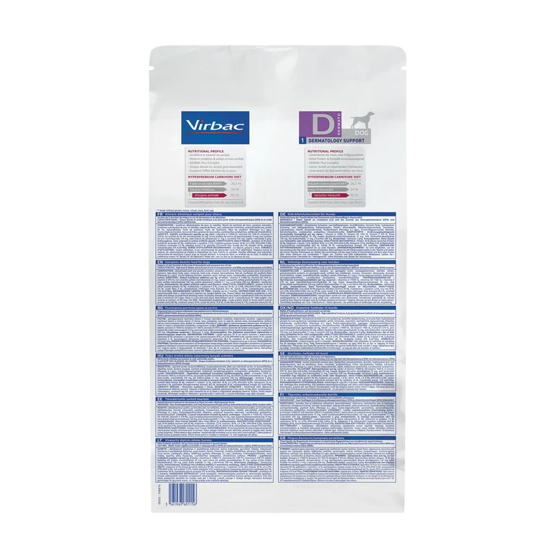 Virbac Veterinary HPM Diététique Dermatology support - croquettes chien
