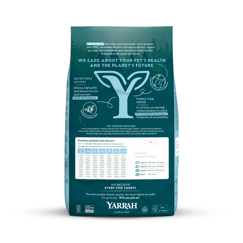Yarrah croquettes bio pour chiot