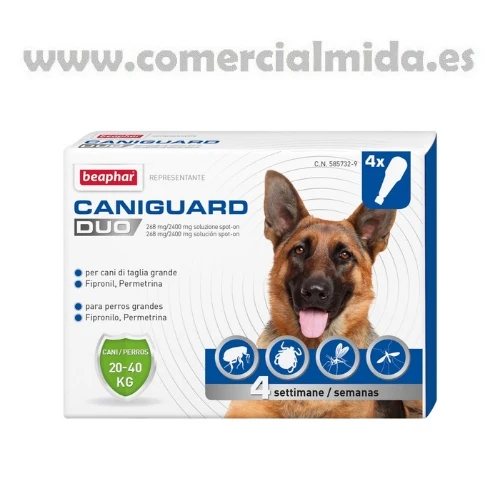 CANIGUARD DUO, pipettes antiparasitaires pour chiens