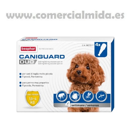 CANIGUARD DUO, pipettes antiparasitaires pour chiens