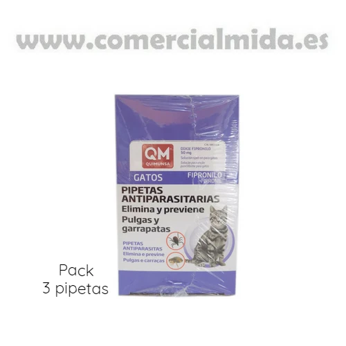 Pipettes anti puces et tiques DIXIE Fipronil 50 mg spot-on pour chat