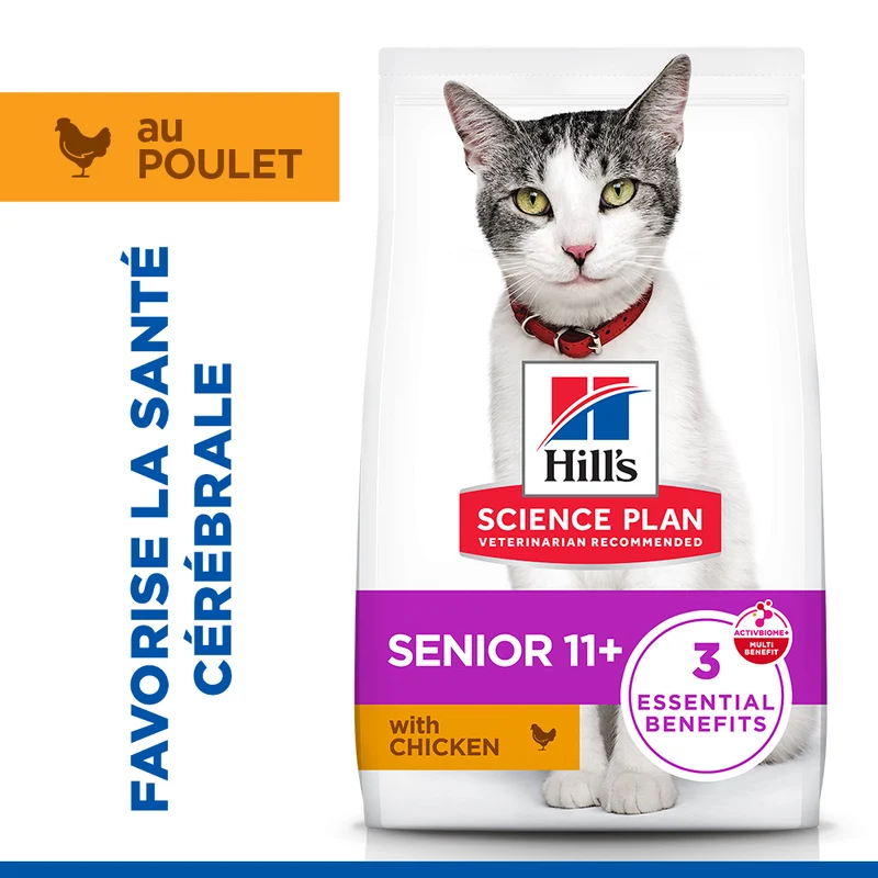 Hill's Science Plan Senior 11+ au poulet - croquettes chat