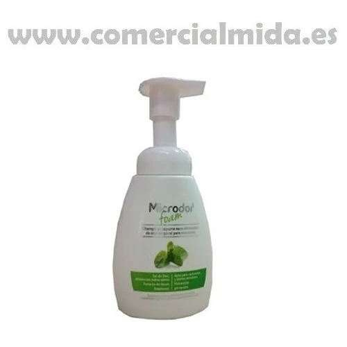 MICRODOR FOAM shampoing mousse sèche éliminateur d'odeurs corporelles