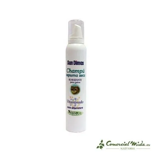 SANDIMAS Shampoing Mousse Sèche pour Chats 200 ml