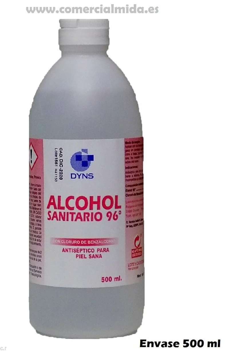 Alcool SANITAIRE 96º antiseptique pour une peau saine