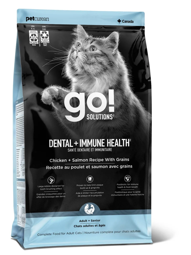 Petcurean Go! Santé Dentaire Et Immunitaire Pour Chat Poulet Et Saumon Avec Grains 6 Lbs