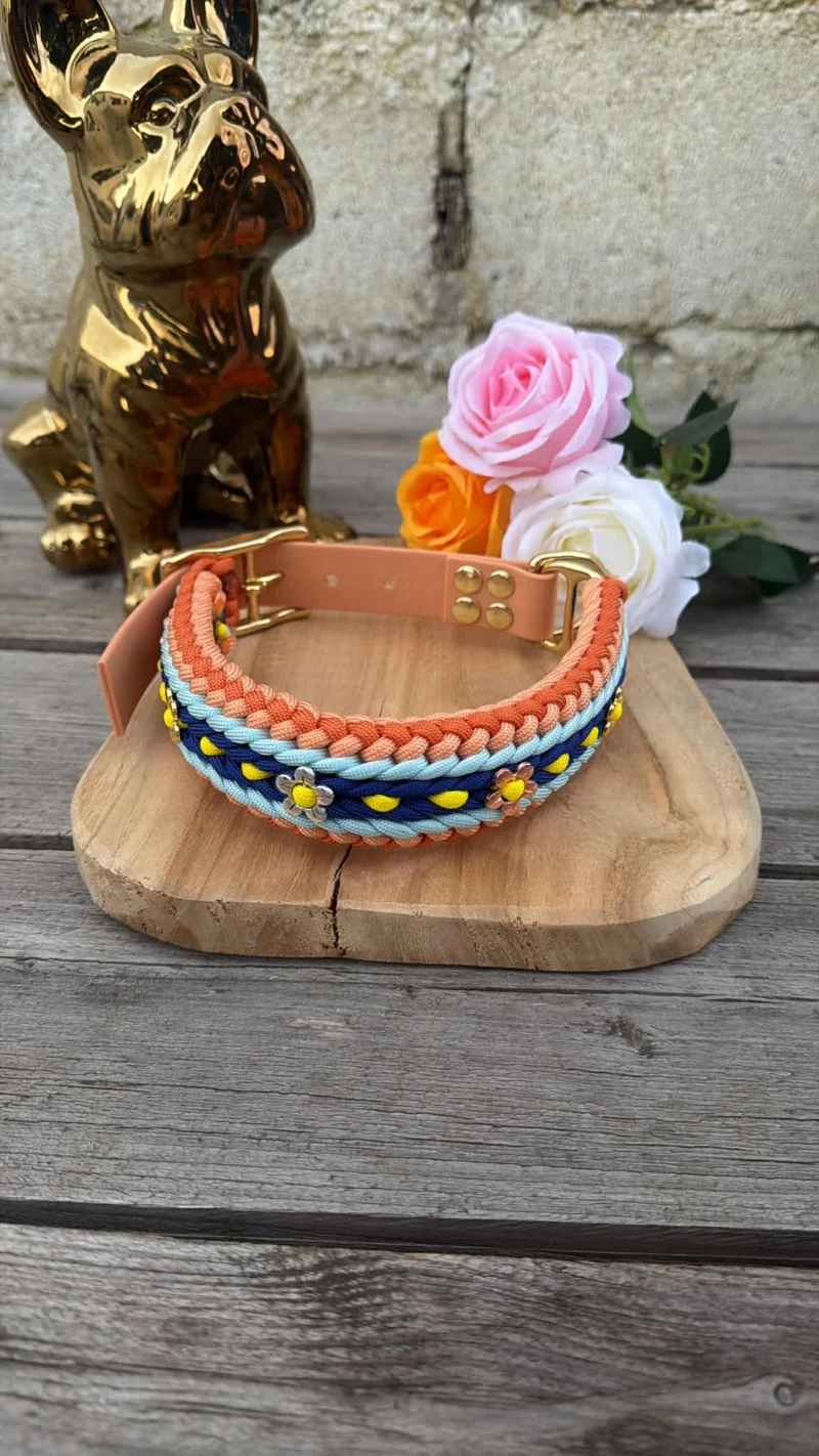 Collier Tressé en Paracorde pour Chien - SUNSET
