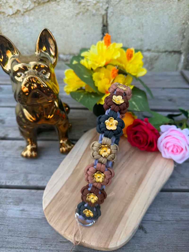 Collier paracorde chien - Floral